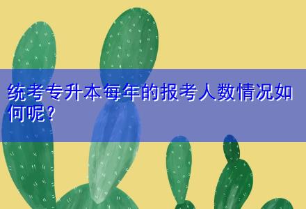 統(tǒng)考專升本每年的報(bào)考人數(shù)情況如何呢？