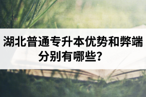 湖北普通專升本優(yōu)勢和弊端分別有哪些？