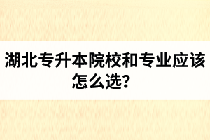 湖北專升本院校和專業(yè)應該怎么選？公辦院校和民辦院校差別大嗎？