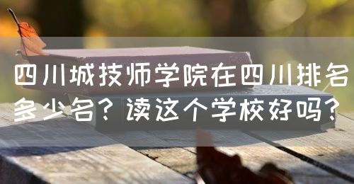 四川城技師學(xué)院在四川排名多少名？讀這個(gè)學(xué)校好嗎？(圖1)