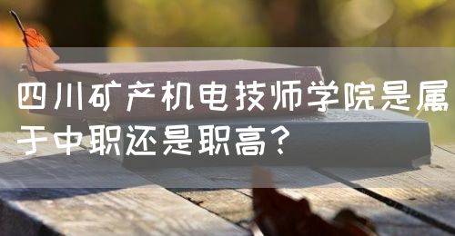 四川礦產(chǎn)機(jī)電技師學(xué)院是屬于中職還是職高？(圖1)
