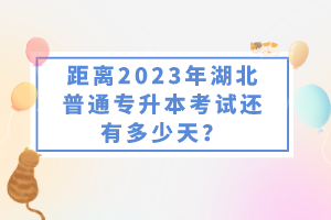 距離2023年湖北普通專升本考試還有多少天？
