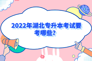 2022年湖北專升本考試要考哪些？