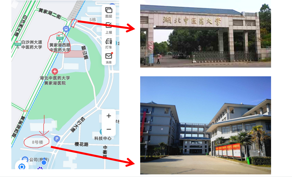 湖北中醫(yī)藥大學專升本從校門怎么走到8號樓？考場怎么找？